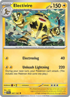 Pokemon Stellar Crown Electivire - 47