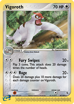 Pokemon Ruby & Sapphire Vigoroth - 47