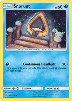 Pokemon Cosmic Eclipse Snorunt - 47