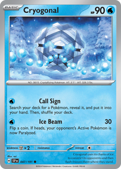 Pokemon Surging Sparks Cryogonal - 47
