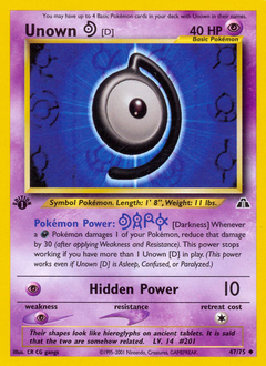 Pokemon Neo Discovery Unown [D] - 47