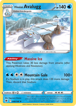 Pokemon Astral Radiance Hisuian Avalugg - 48