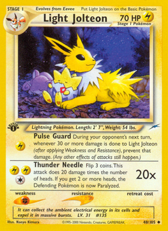 Pokemon Neo Destiny Light Jolteon - 48