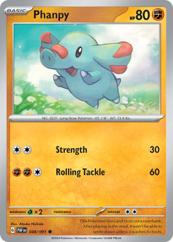 Pokemon Paldean Fates Phanpy - 48