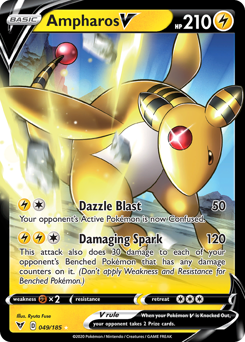 Pokemon Vivid Voltage Ampharos V - 49