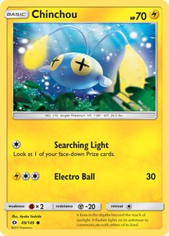 Pokemon Sun & Moon Chinchou - 49