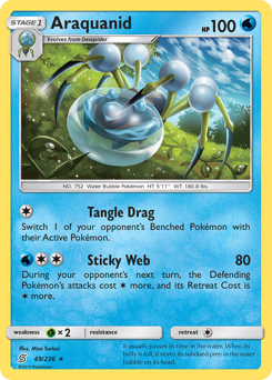 Pokemon Unified Minds Araquanid - 49