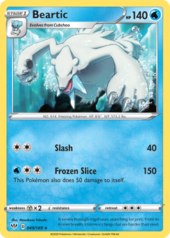 Pokemon Darkness Ablaze Beartic - 49