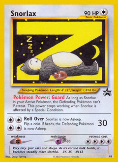 Pokemon Wizards Black Star Promos Snorlax - 49