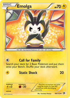 Pokemon Legendary Treasures Emolga - 49