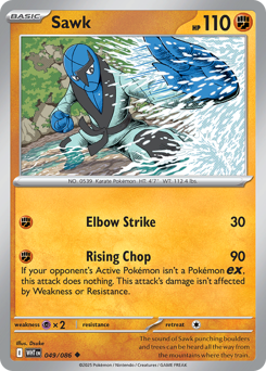 Pokemon White Flare Sawk - 49