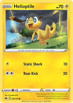 Pokemon Crown Zenith Helioptile - 49