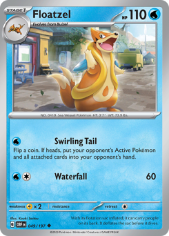 Pokemon Obsidian Flames Floatzel - 49