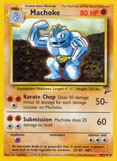 Pokemon Base Set 2 Machoke - 49