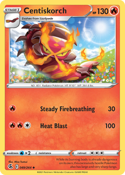 Pokemon Fusion Strike Centiskorch - 49