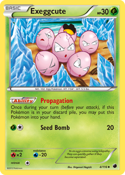 Pokemon Plasma Freeze Exeggcute - 4