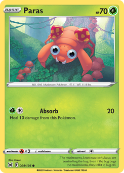 Pokemon Lost Origin Paras - 4