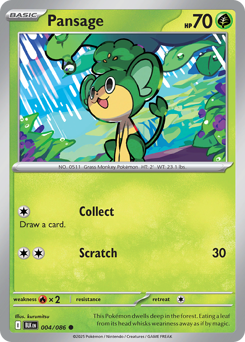 Pokemon Black Bolt Pansage - 4