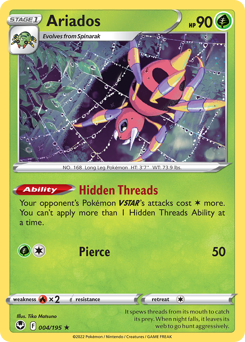 Pokemon Silver Tempest Ariados - 4