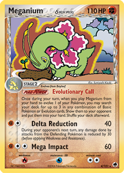 Pokemon Dragon Frontiers Meganium δ - 4