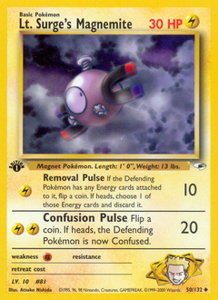 Pokemon Gym Heroes Lt. Surge's Magnemite - 50