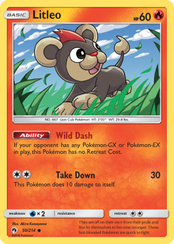Pokemon Lost Thunder Litleo - 50