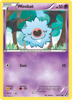 Pokemon Black & White Woobat - 50