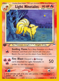 Pokemon Neo Destiny Light Ninetales - 50