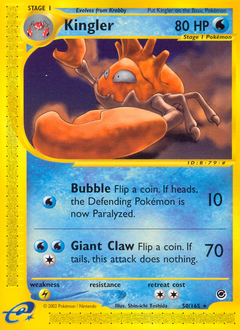 Pokemon Expedition Base Set Kingler - 50