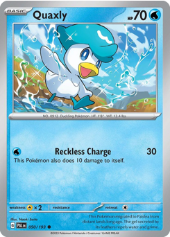 Pokemon Paldea Evolved Quaxly - 50