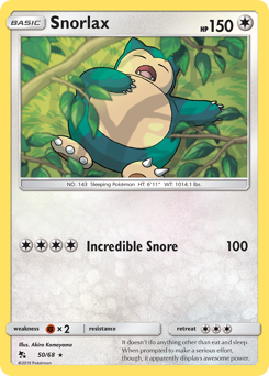Pokemon Hidden Fates Snorlax - 50