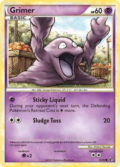 Pokemon HS—Undaunted Grimer - 50
