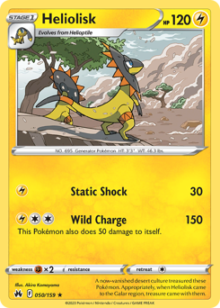 Pokemon Crown Zenith Heliolisk - 50