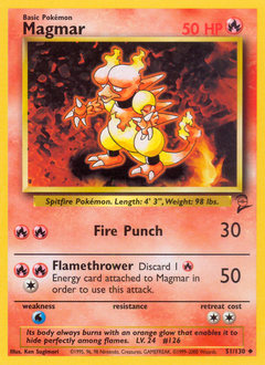 Pokemon Base Set 2 Magmar - 51