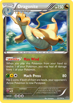 Pokemon Roaring Skies Dragonite - 51