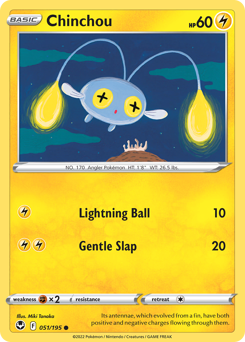 Pokemon Silver Tempest Chinchou - 51