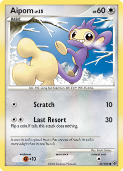 Pokemon Majestic Dawn Aipom - 51