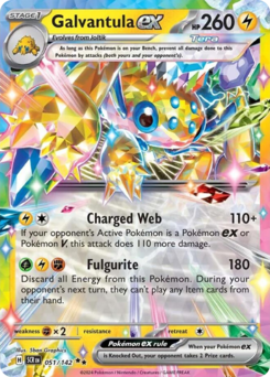 Pokemon Stellar Crown Galvantula ex - 51