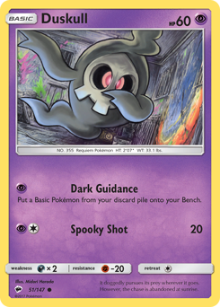 Pokemon Burning Shadows Duskull - 51