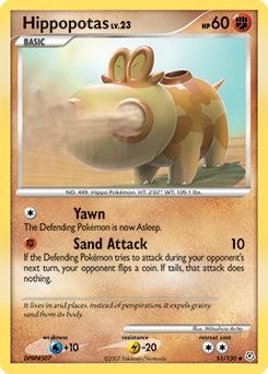 Pokemon Diamond & Pearl Hippopotas - 51