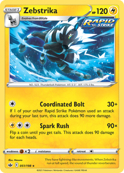 Pokemon Chilling Reign Zebstrika - 51