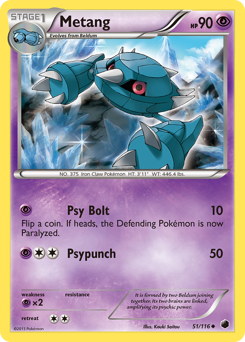 Pokemon Plasma Freeze Metang - 51