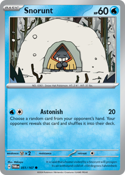 Pokemon Twilight Masquerade Snorunt - 51