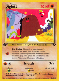 Pokemon Team Rocket Diglett - 52