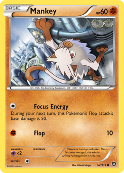 Pokemon Steam Siege Mankey - 52