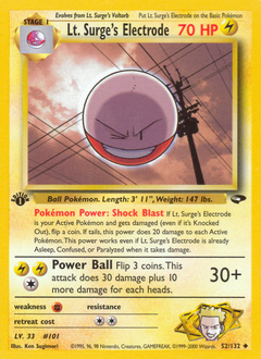 Pokemon Gym Challenge Lt. Surge's Electrode - 52