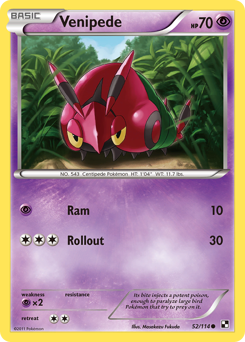 Pokemon Black & White Venipede - 52