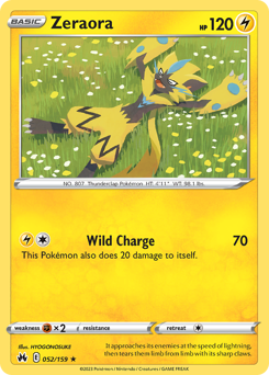 Pokemon Crown Zenith Zeraora - 52