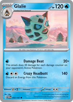 Pokemon Twilight Masquerade Glalie - 52