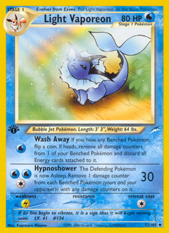 Pokemon Neo Destiny Light Vaporeon - 52